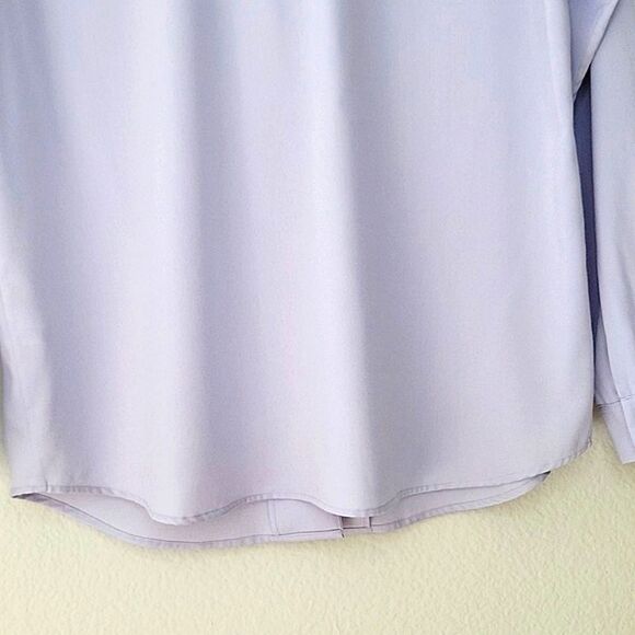 UNIQLO Purple Bow Tie Long Sleeve Button Down Shirt size XS Professional Dressy - Picture 10 of 14